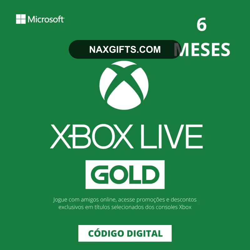 XBOX LIVE GOLD 6 MESES